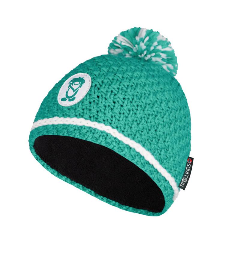 Trollkids Trollkids Hemsedal Bommelm&uuml;tze Kinder - Pfauengr&uuml;n/wei&szlig; - 0 | SportScheck