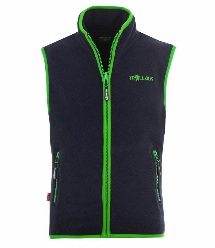 Trollkids Trollkids Arendal Outdoorweste Kinder - Marineblau / Vipergr&uuml;n - 0 | SportScheck