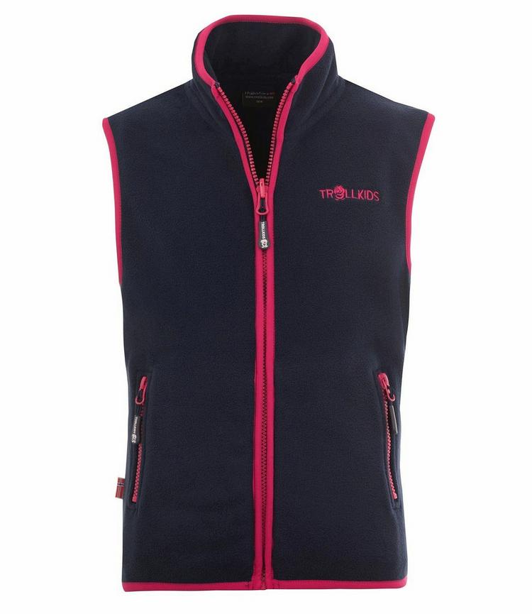 Trollkids Trollkids Arendal Outdoorweste Kinder - Marineblau / Pink - 0 | SportScheck