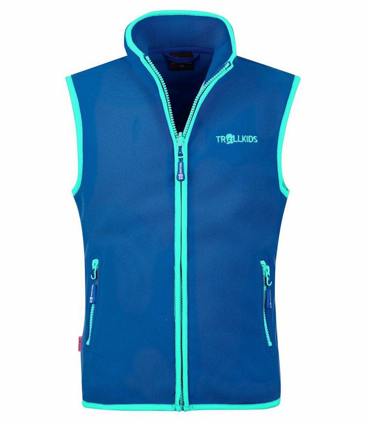 Trollkids Trollkids Arendal Outdoorweste Kinder - Mitternachtsblau / Minze dunkel - 0 | SportScheck