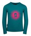 Trollkids Pointillism Longshirt M&auml;dchen - Smaragdgr&uuml;n/Rubinrot