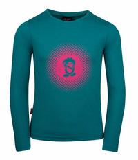 Trollkids Pointillism Longshirt M&auml;dchen - Smaragdgr&uuml;n/Rubinrot