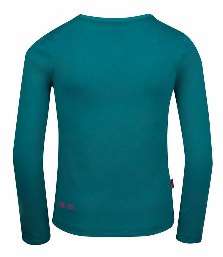Trollkids Trollkids Pointillism Longshirt M&auml;dchen - Smaragdgr&uuml;n/Rubinrot - 0 | SportScheck