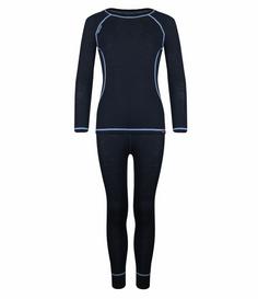 Trollkids Merino Wäscheset Kinder Anthrazit / Mittelblau