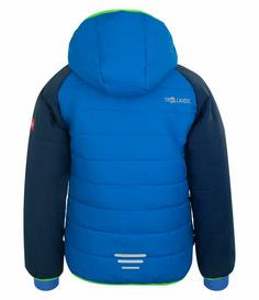 Rückansicht von Trollkids Hafjell PRO Winterjacke Kinder Marineblau / Mittelblau / Grün