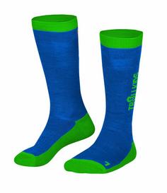 Trollkids SKI SOCKS Wandersocken Kinder Mittelblau/Grün