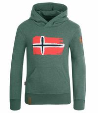 Trollkids Trondheim Hoodie Kinder - Khakigr&uuml;n