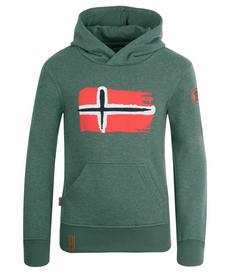 Trollkids Trondheim Hoodie Kinder Khakigrün