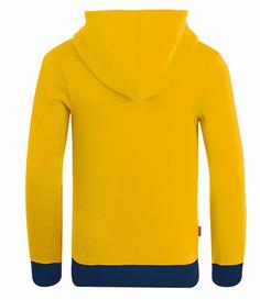 Rückansicht von Trollkids Troll Hoodie Kinder Goldgelb / Mystikblau