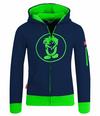 Trollkids Sortland Hoodie Kinder - Marineblau / Gr&uuml;n