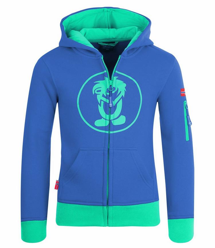 Trollkids Trollkids Sortland Hoodie Kinder - Mitternachtsblau / Minze dunkel - 0 | SportScheck