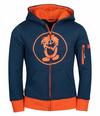 Trollkids Sortland Hoodie Kinder - Mystik Blau / Orange