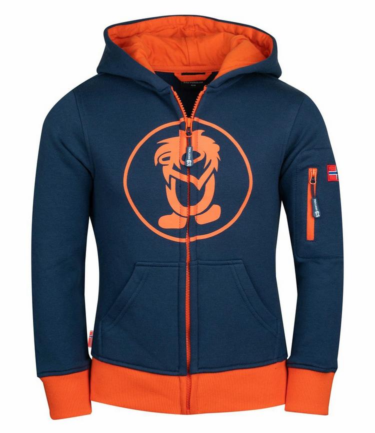 Trollkids Trollkids Sortland Hoodie Kinder - Mystik Blau / Orange - 0 | SportScheck