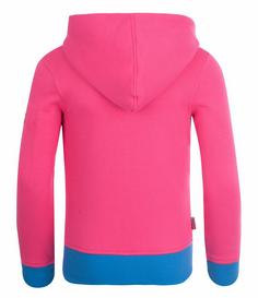 Rückansicht von Trollkids Sortland Hoodie Kinder Himbeere/Blau