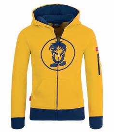 Trollkids Sortland Hoodie Kinder Goldgelb/Mystikblau