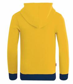 Rückansicht von Trollkids Sortland Hoodie Kinder Goldgelb/Mystikblau