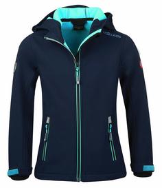 Trollkids Trollfjord Softshelljacke Kinder Marineblau/Türkis