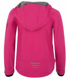 Rückansicht von Trollkids Trollfjord Softshelljacke Kinder Magenta / Grau