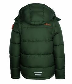 Rückansicht von Trollkids Holmdalen XT Funktionsjacke Waldgrün/Orange