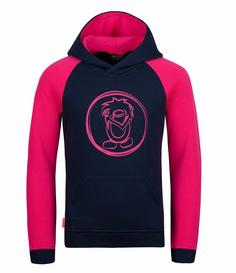 Trollkids Stavanger Hoodie Kinder Marineblau/Pink