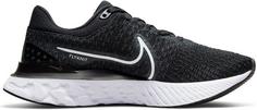 Rückansicht von Nike React Infinity Run Flyknit 3 Laufschuhe Damen black-white