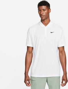 Rückansicht von Nike Court DF Tennis Polo Herren white-black