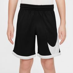 Rückansicht von Nike DRI-FIT Basketball-Shorts Kinder black-white