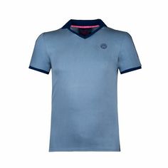 BIDI BADU Tano Tech Polo blue/pink Tennisshirt Herren blau/dunkelblau