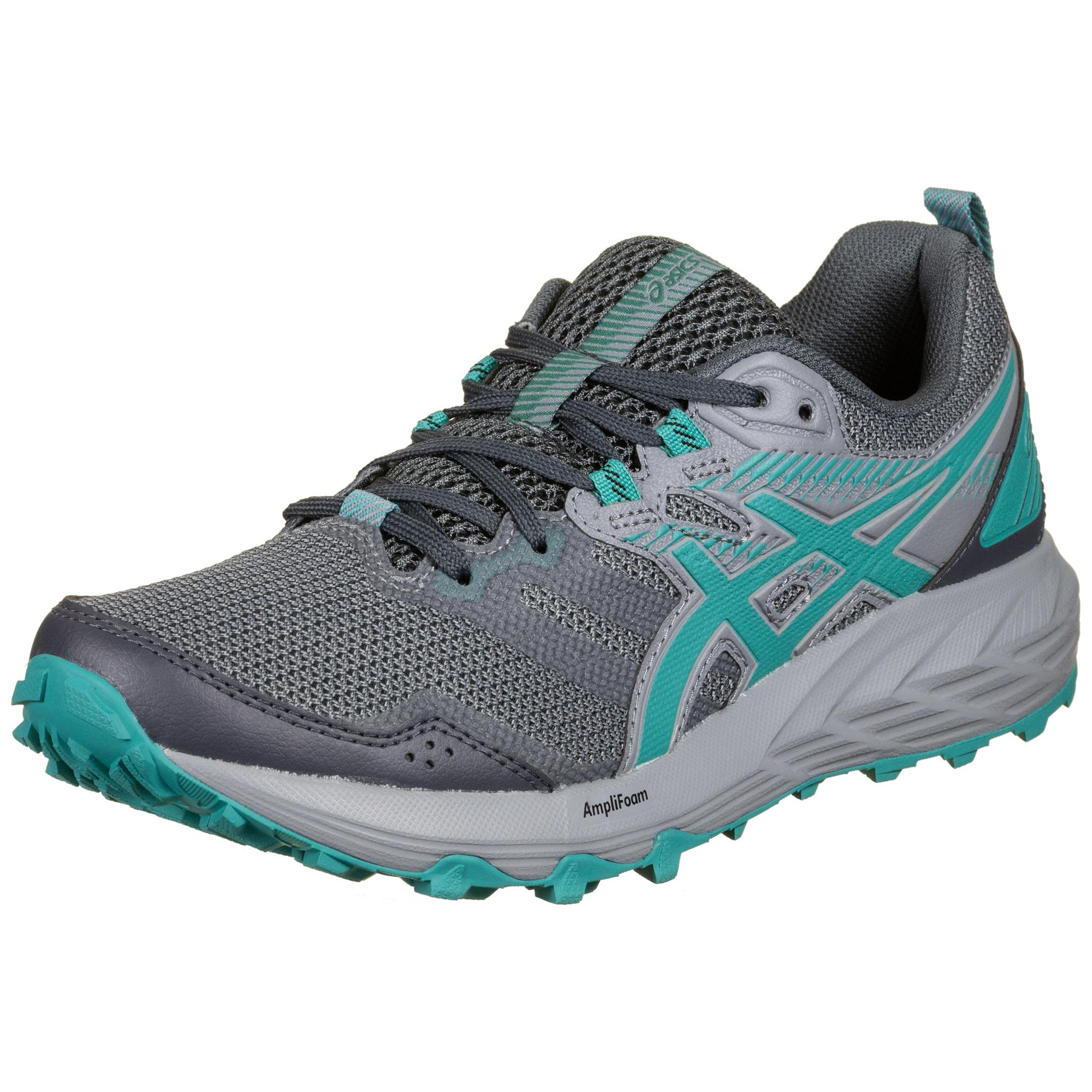 asics grau türkis