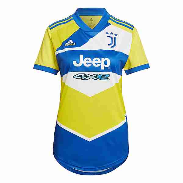 adidas Juventus Turin 21/22 Ausweichtrikot Fußballtrikot Damen Shock Yellow / Hi-Res Blue