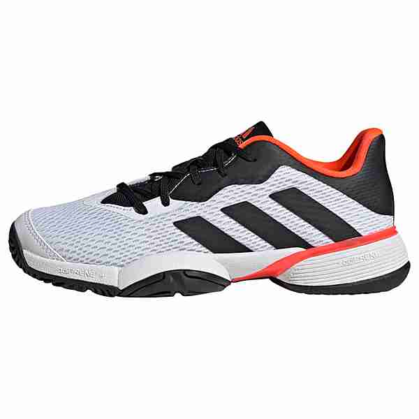 adidas Barricade Tennisschuh Sneaker Kinder Cloud White / Core Black / Solar Red
