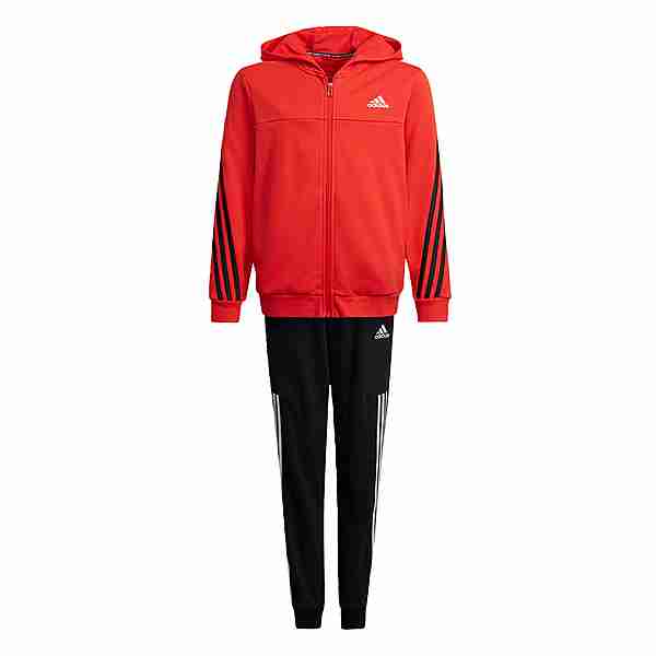 adidas 3-Streifen Trainingsanzug Trainingsjacke Kinder Vivid Red / Black