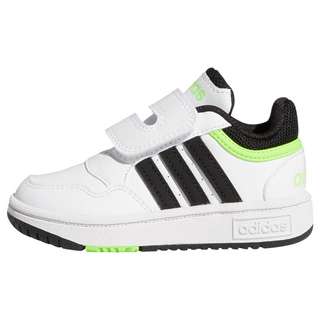 adidas Hoops Schuh Basketballschuhe Kinder Cloud White / Core Black / Solar Green