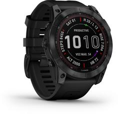 Garmin fenix 7X Sapphire Solar Titan Sportuhr schwarz