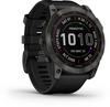 Garmin fenix 7X Sapphire Solar Titan Sportuhr - schwarz-schiefergrau