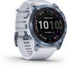 Garmin fenix 7X Sapphire Solar Titan Sportuhr - steinweiss-blau