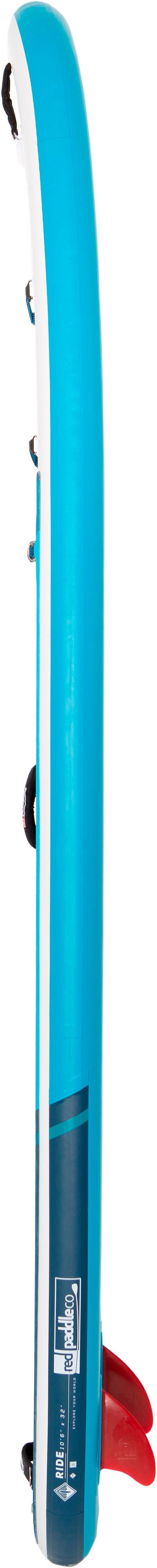 Rückansicht von Red Paddle RIDE 10'6" X 32" X 4,7" MSL+ PADDLE SUP Sets blau-weiß