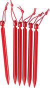 MSR Mini-Groundhog Stake Kit (6 stakes) Heringe - red
