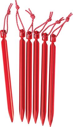 MSR Mini-Groundhog Stake Kit (6 stakes) Heringe red