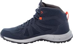 Jack Wolfskin WOODLAND 2 TEXAPORE MID Wanderschuhe Herren dark blue-red