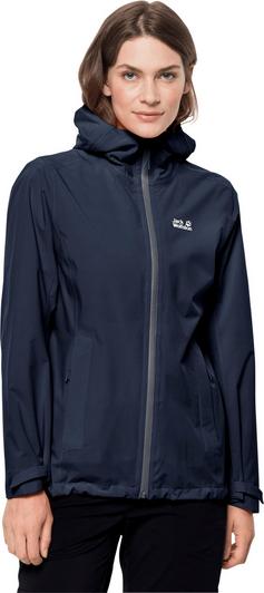 Rückansicht von Jack Wolfskin PACK AND GO JWP Hardshelljacke Damen night blue