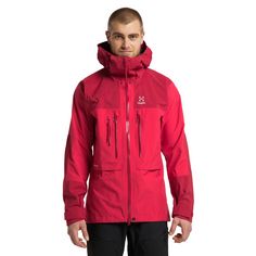 Rückansicht von Haglöfs GORE-TEX Roc Nordic GTX Pro Jacket Hardshelljacke Herren Scarlet Red/Dala Red