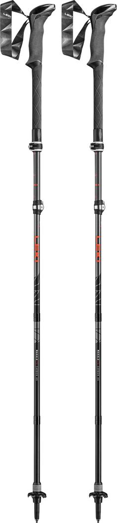 LEKI Makalu FX Carbon AS Wanderstock light anthracite-bright red-black