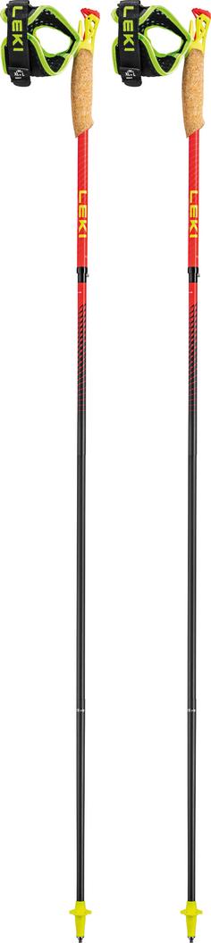 LEKI Ultratrail FX.One Superlite Wanderstock bright red-neonyellow-naturalcarbon