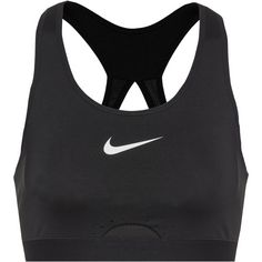 Nike Swoosh Sport-BH Damen black-black-dk smoke grey-white