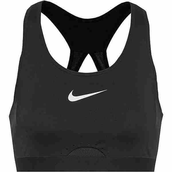 Nike Swoosh Sport-BH Damen black-black-dk smoke grey-white