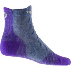 Rückansicht von Therm-ic TREKKING ULTRA COOL LINEN ANKLE Wandersocken Damen grey-purple