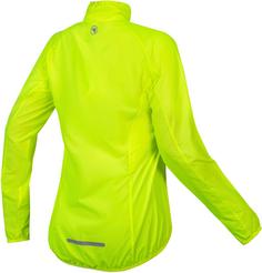 Rückansicht von Endura Pakajak Fahrradjacke Damen neon-gelb