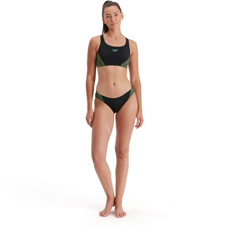 SPEEDO SPEEDO Placement Bikini Set Damen - black-tile-atomic lime - 3 | SportScheck