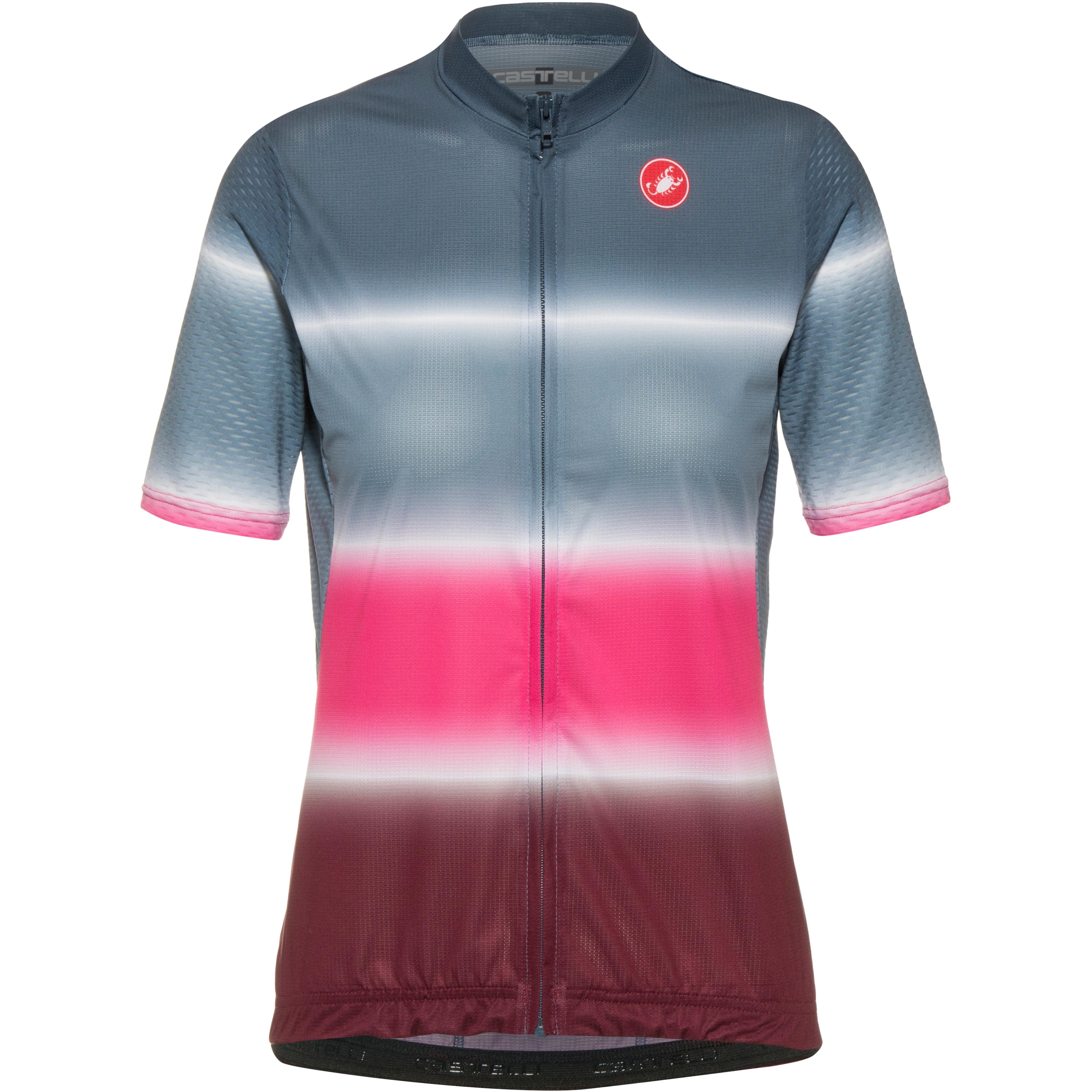 castelli DOLCE Fahrradtrikot Damen light steel blue-bordeaux